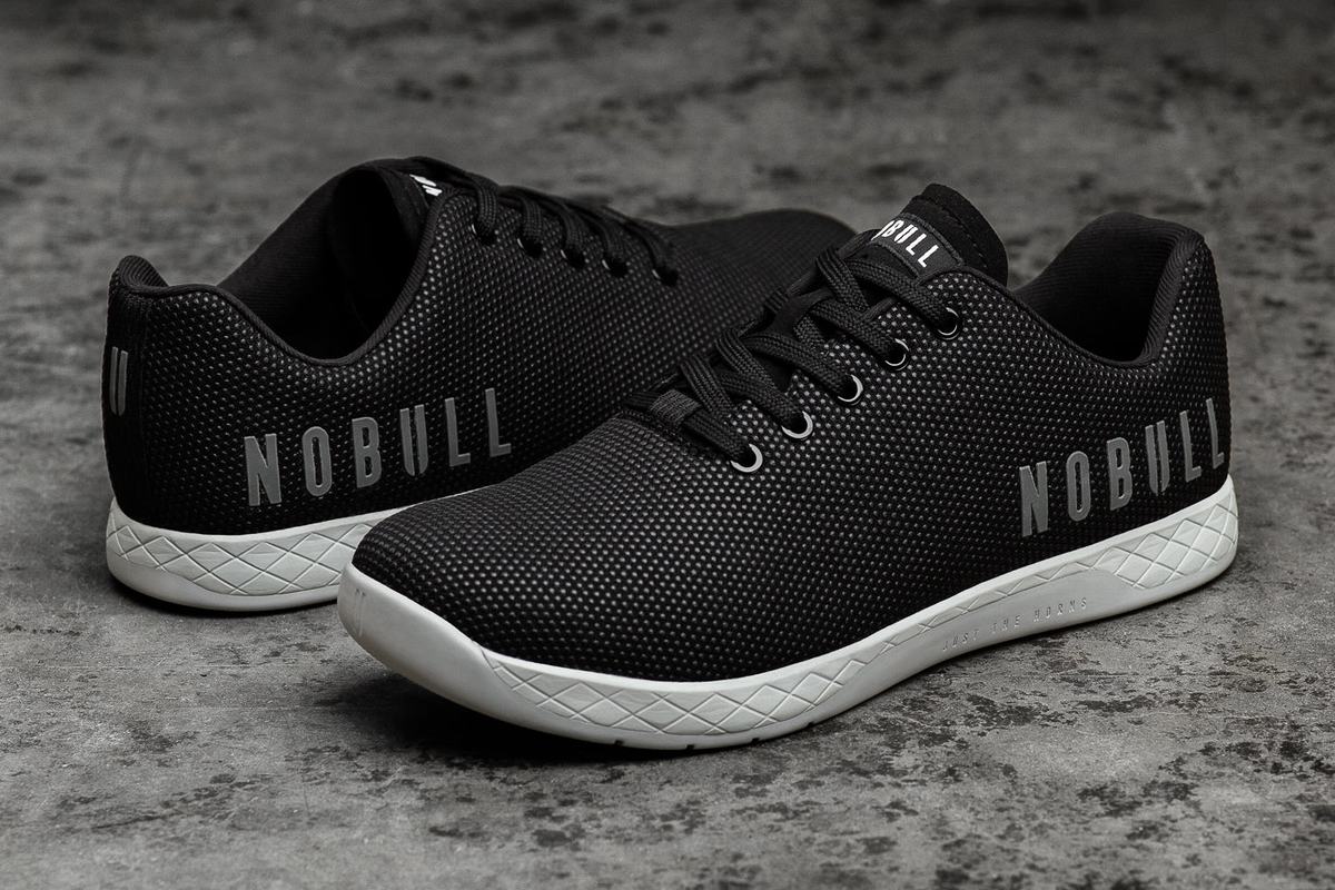 Nobull Superfabric Men's Trainers Black Grey | Australia (TB3915)